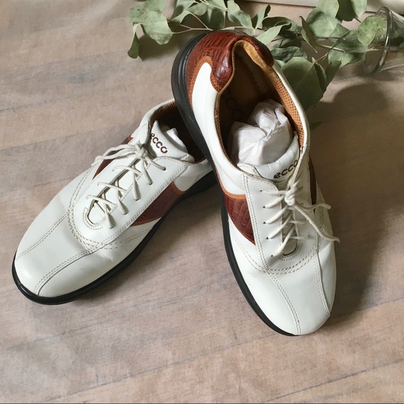 brown ecco golf shoes